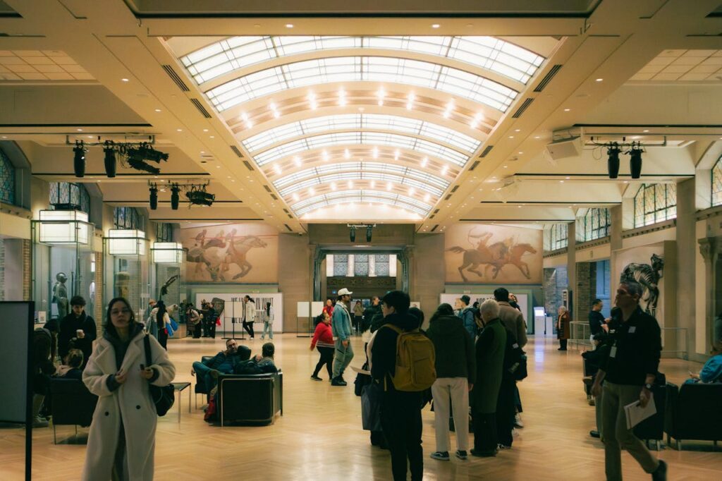 Students on an Educational Tour at a Museum